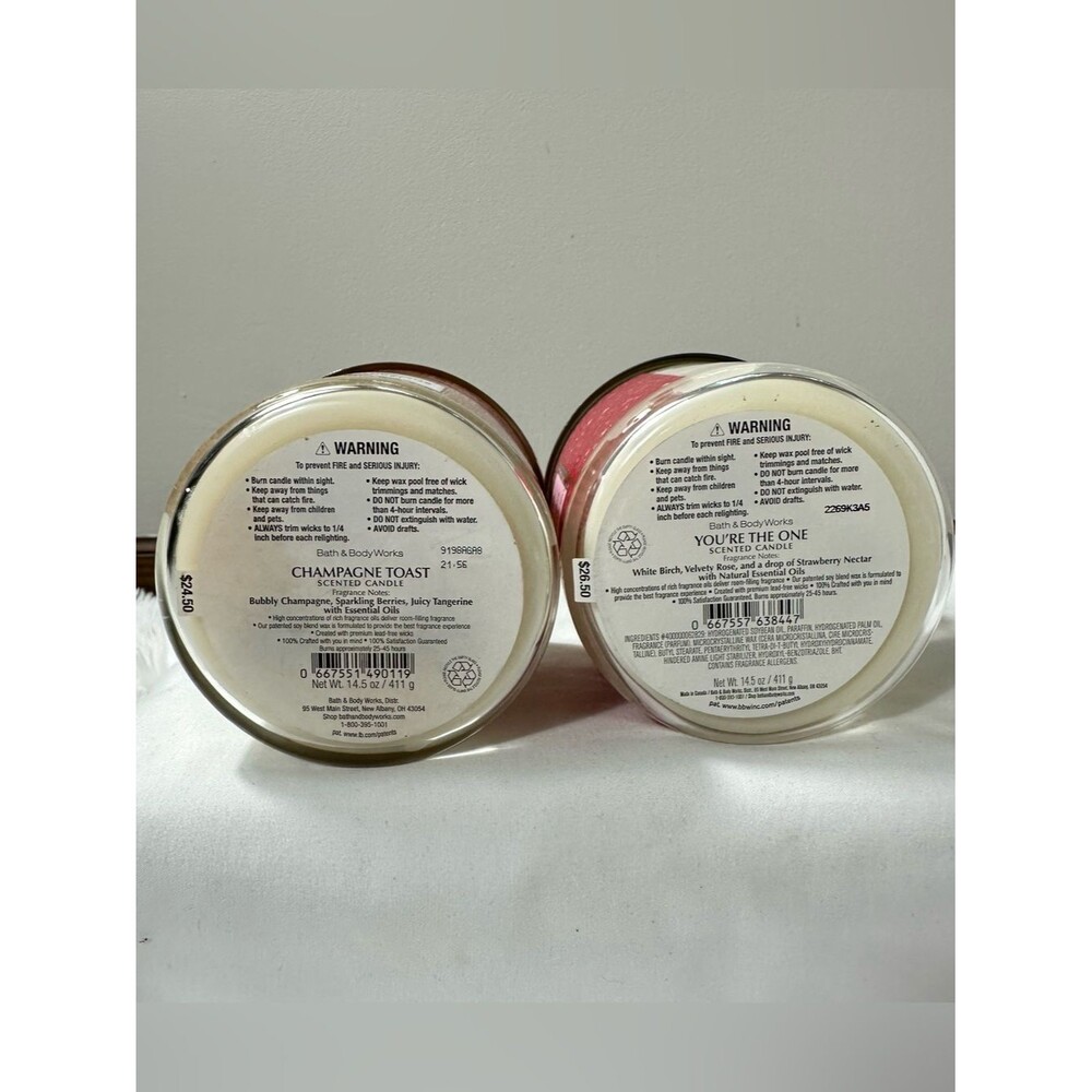 B.B Works Set Of 2 Candles You’re the One, Champagne Toast and 1 Candle Holder - Picture 6 of 10
